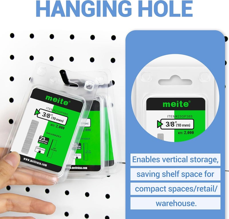 Meite 23 Gauge Pin Nails, 1-3/8 Inch Micro Headless Pins - Galvanized 23GA Pins Nails for Nail Gun, Ideal for Fine Woodworking and Trim Work (2,000 Counts) - Image 4